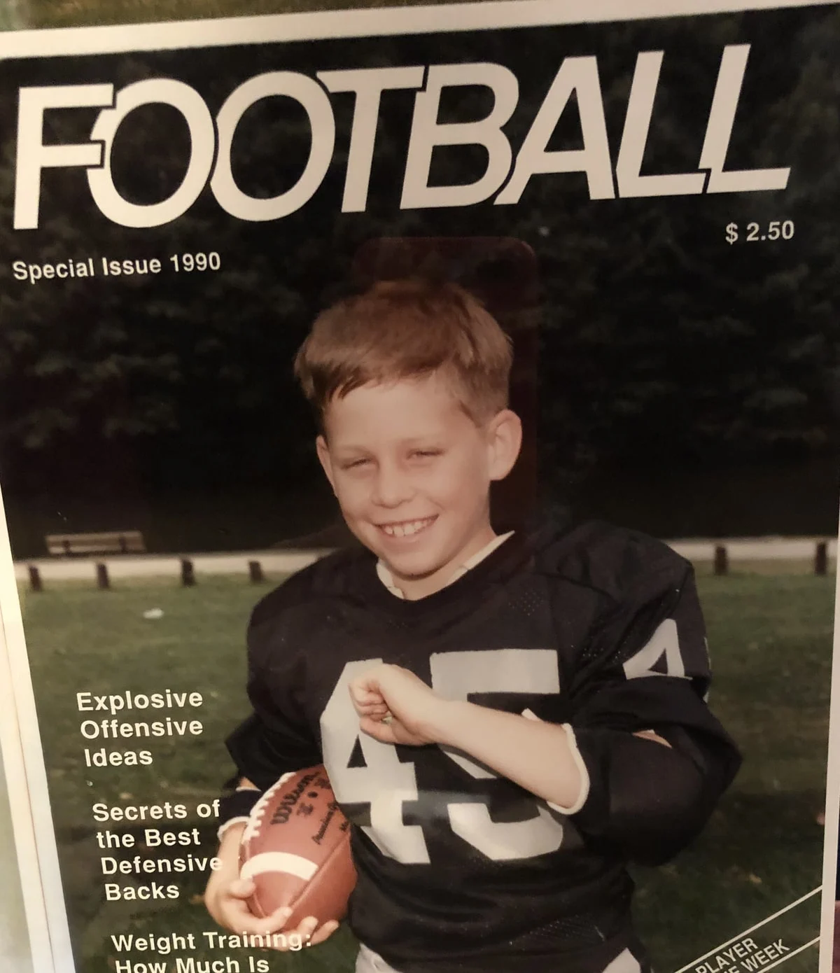 Dan Hogan as a youth football player for the Oaklyn Cougars