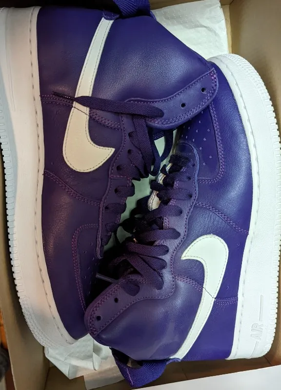Nike Air Force 1 High SP Purple White sneakers in purple and white