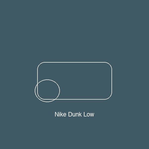 Pair of Nike Dunk Low sneakers