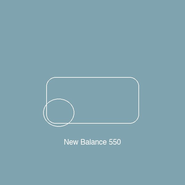 Pair of New Balance 550 sneakers